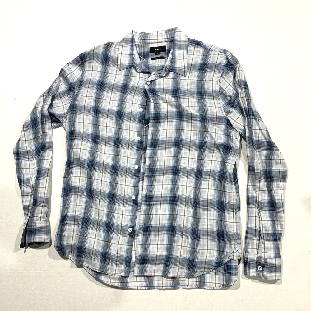 Vince Classic Fit Men's Long Sleeve Button Up Large